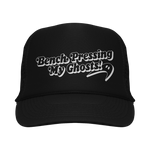 100 Ghosts Trucker Hat (White on Black)